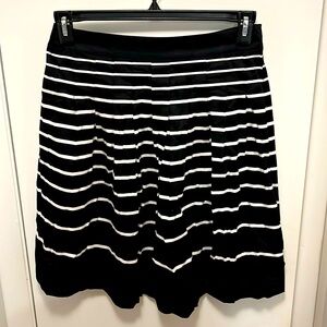 Black and White Striped Skirt